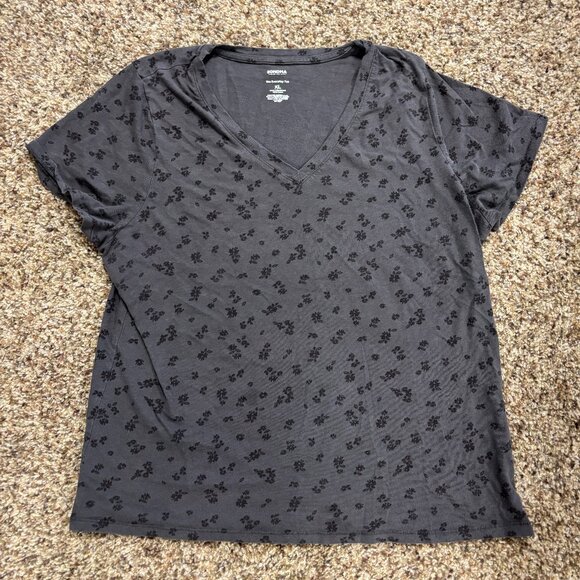 Sonomma Tops - Sonoma Everyday Tee V Neck Floral Print - Women's Size XL - 2192